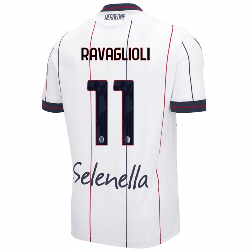 נשים טומאסו רבגליולי #11 לבן כחול מלכותי הרחק ג'רזי 2025/26 חולצה קצרה