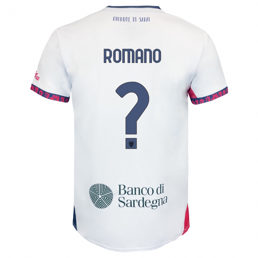 נשים Antonio Romano #0 לבן נייבי אדום הרחק ג'רזי 2025/26 חולצה קצרה