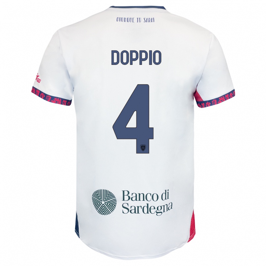 נשים Andrea Doppio #4 לבן נייבי אדום הרחק ג'רזי 2025/26 חולצה קצרה