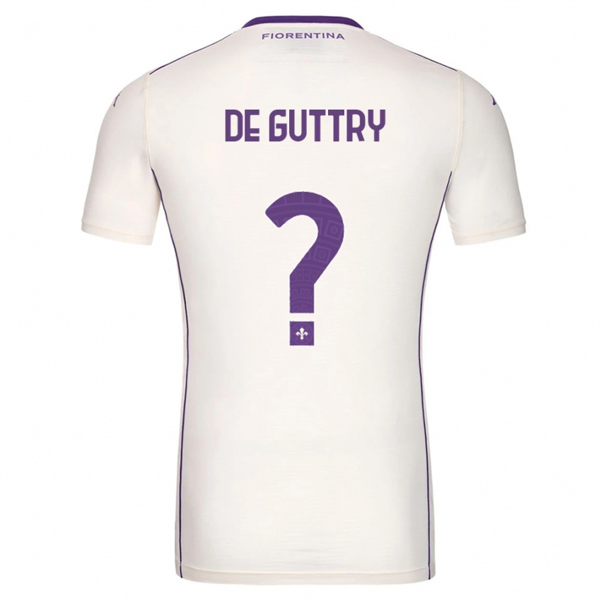 נשים Elia De Guttry #0 לבן סגול אדום הרחק ג'רזי 2025/26 חולצה קצרה