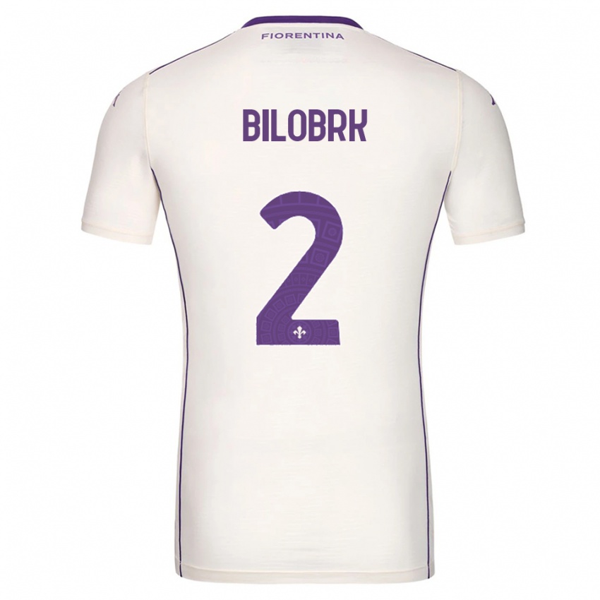 נשים Ante Bilobrk #2 לבן סגול אדום הרחק ג'רזי 2025/26 חולצה קצרה