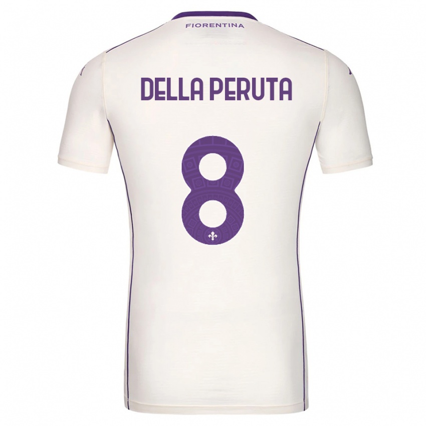 נשים טורי דלפרוטה #8 לבן סגול אדום הרחק ג'רזי 2025/26 חולצה קצרה