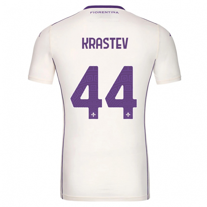 נשים דימו קראסטב #44 לבן סגול אדום הרחק ג'רזי 2025/26 חולצה קצרה