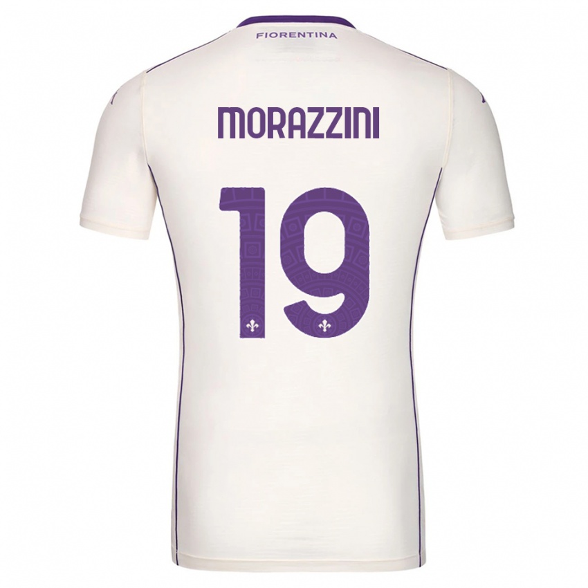 נשים Luigi Morazzini #19 לבן סגול אדום הרחק ג'רזי 2025/26 חולצה קצרה