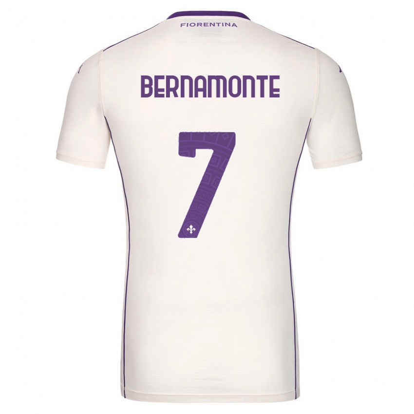 נשים Lorenzo Bernamonte #7 לבן סגול אדום הרחק ג'רזי 2025/26 חולצה קצרה