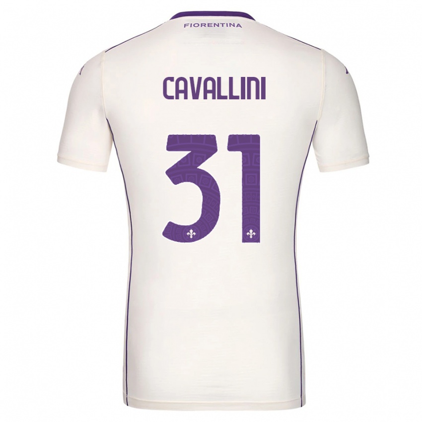 נשים Aurora Cavallini #31 לבן סגול אדום הרחק ג'רזי 2025/26 חולצה קצרה