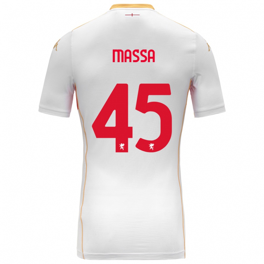 נשים Alessandra Massa #45 לבן אדום הרחק ג'רזי 2025/26 חולצה קצרה