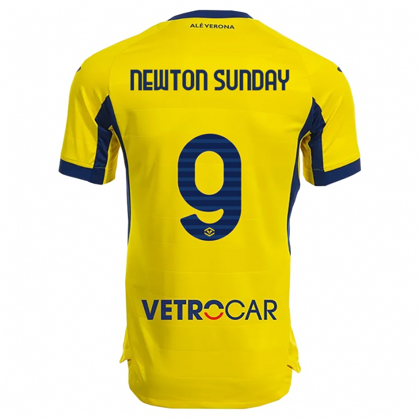 נשים Eloghosa Newton Sunday #9 צהוב נייבי הרחק ג'רזי 2025/26 חולצה קצרה
