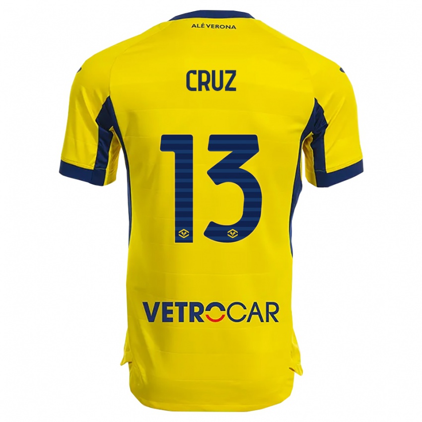 נשים חואן מנואל קרוז #13 צהוב נייבי הרחק ג'רזי 2025/26 חולצה קצרה