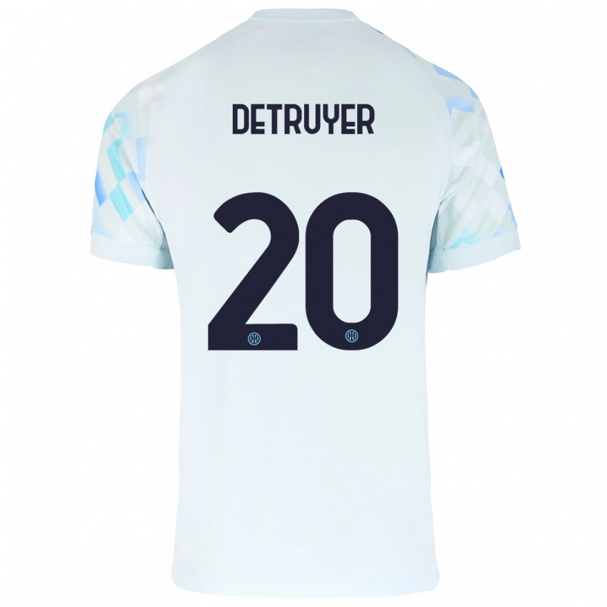 נשים Marie Detruyer #20 לבן כחול הרחק ג'רזי 2025/26 חולצה קצרה