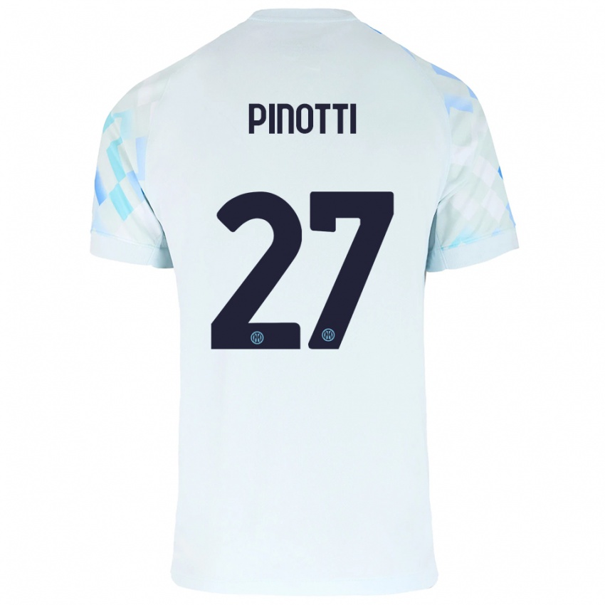 נשים Manuel Pinotti #27 לבן כחול הרחק ג'רזי 2025/26 חולצה קצרה