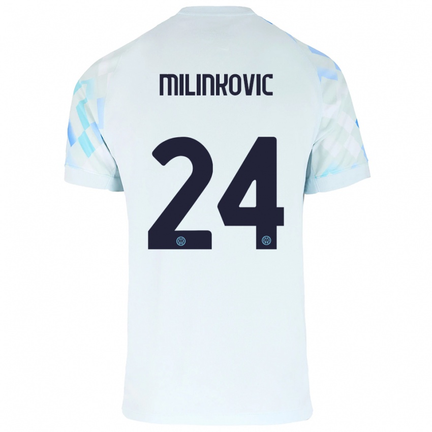נשים Marija Milinković #24 לבן כחול הרחק ג'רזי 2025/26 חולצה קצרה