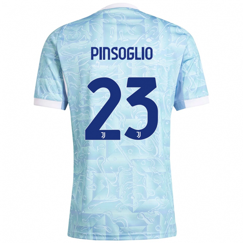 נשים קרלו פינסוליו #23 תכלת צהוב הרחק ג'רזי 2025/26 חולצה קצרה