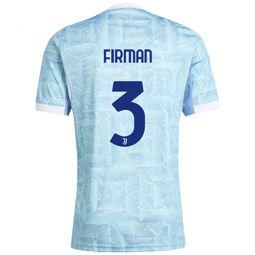 נשים אנדריי פירמן #3 תכלת צהוב הרחק ג'רזי 2025/26 חולצה קצרה