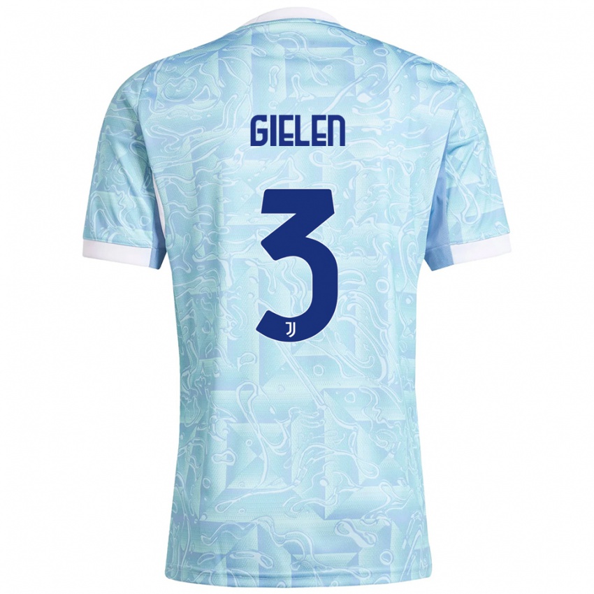 נשים ואוט גילן #3 תכלת צהוב הרחק ג'רזי 2025/26 חולצה קצרה