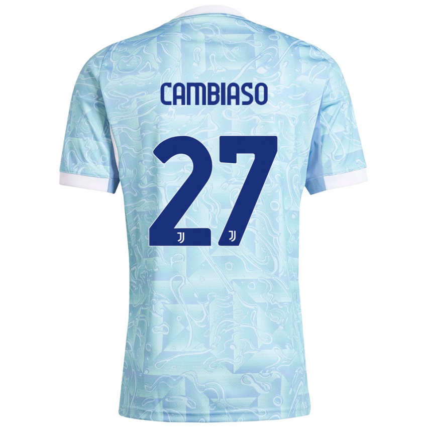 נשים אנדראה קמביאזו #27 תכלת צהוב הרחק ג'רזי 2025/26 חולצה קצרה