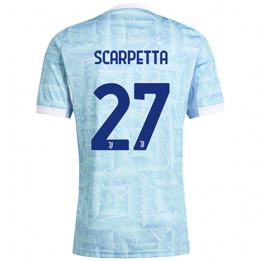 נשים ג'קופו סקרפטה #27 תכלת צהוב הרחק ג'רזי 2025/26 חולצה קצרה