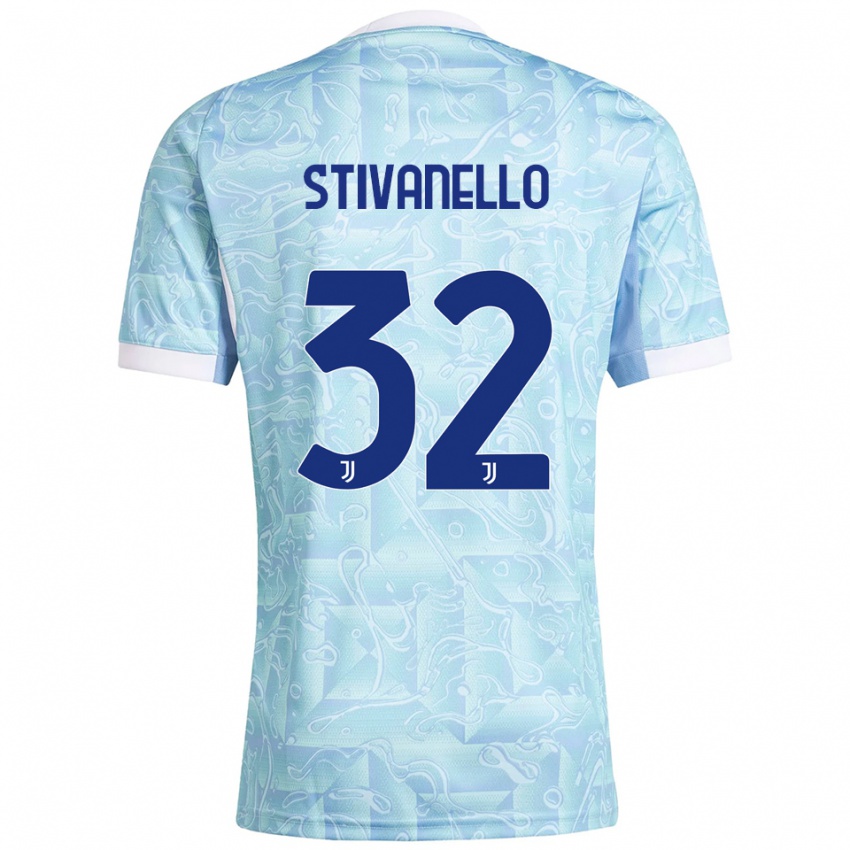 נשים ריקרדו סטיבאנלו #32 תכלת צהוב הרחק ג'רזי 2025/26 חולצה קצרה