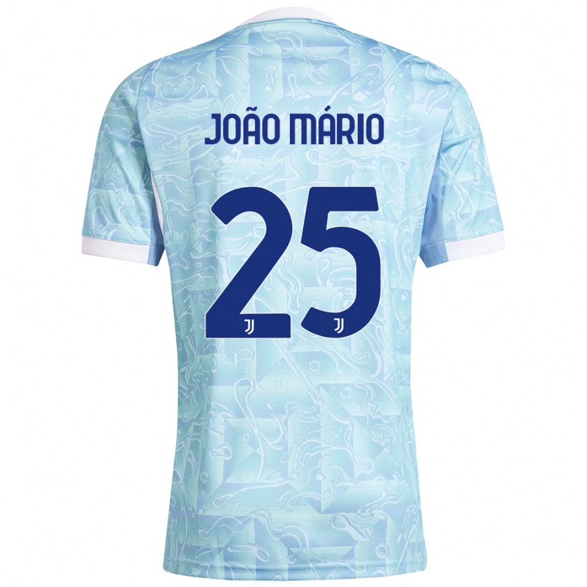 נשים ז'ואאו מריו #25 תכלת צהוב הרחק ג'רזי 2025/26 חולצה קצרה