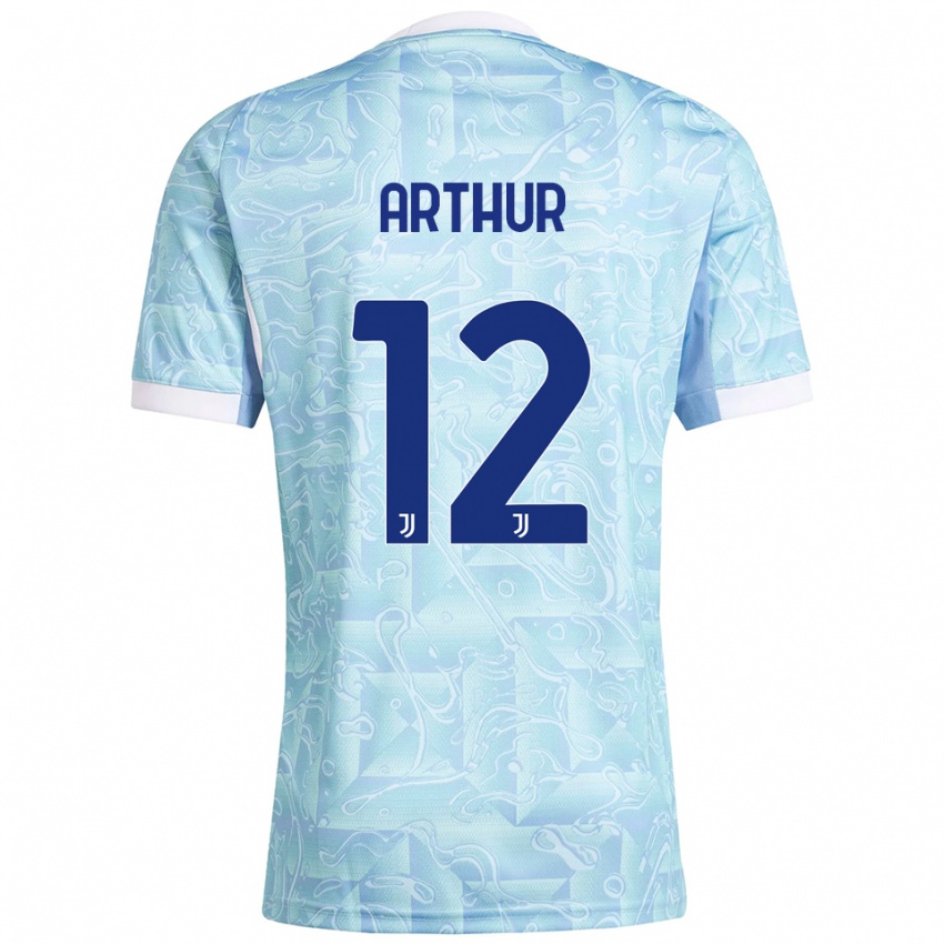 נשים ארתור מלו #12 תכלת צהוב הרחק ג'רזי 2025/26 חולצה קצרה