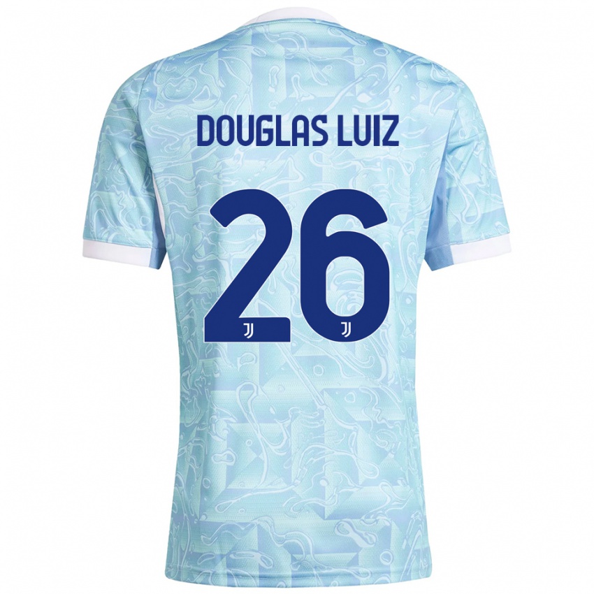 נשים דוגלאס לואיז #26 תכלת צהוב הרחק ג'רזי 2025/26 חולצה קצרה