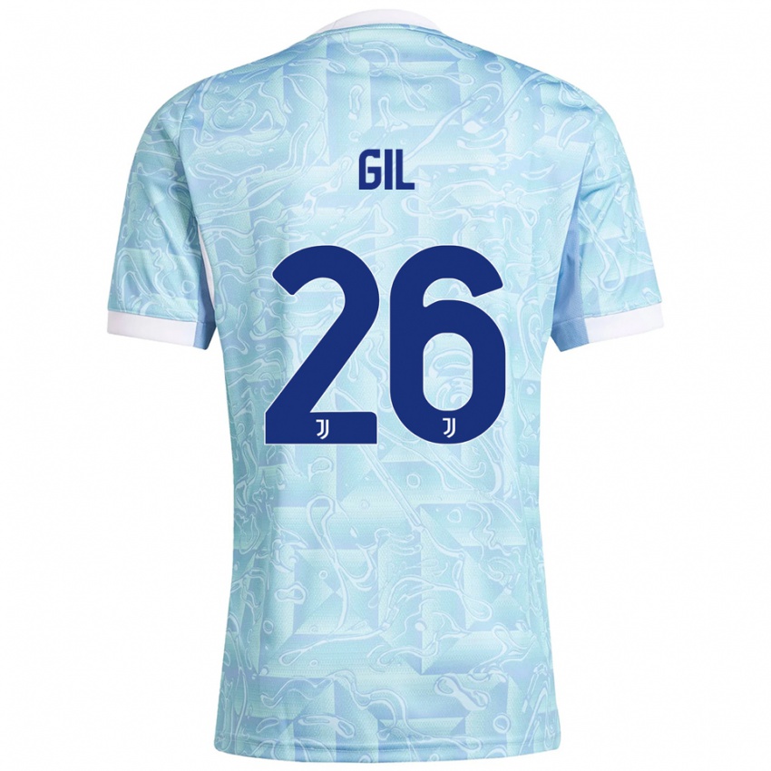 נשים חוויאר גיל #26 תכלת צהוב הרחק ג'רזי 2025/26 חולצה קצרה