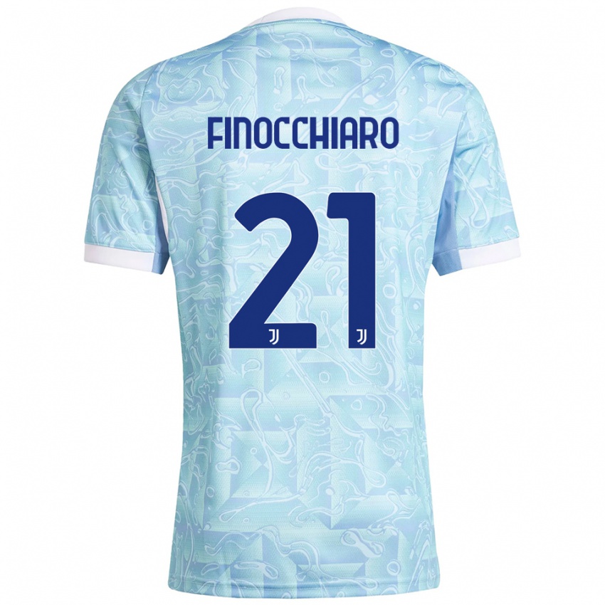 נשים גבריאל פינוקיארו #21 תכלת צהוב הרחק ג'רזי 2025/26 חולצה קצרה