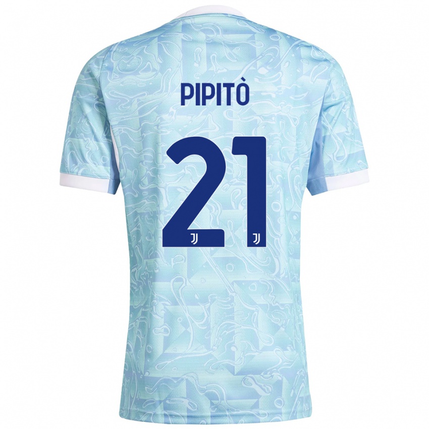 נשים Giuseppe Pipitò #21 תכלת צהוב הרחק ג'רזי 2025/26 חולצה קצרה