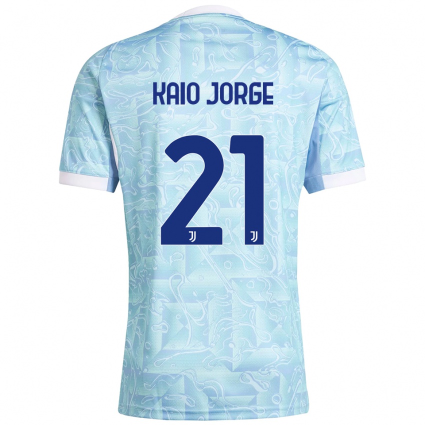 נשים קאיו ז'ורז'ה #21 תכלת צהוב הרחק ג'רזי 2025/26 חולצה קצרה