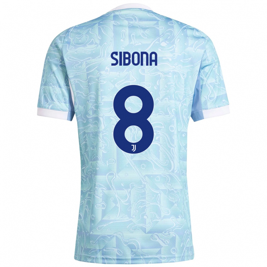 נשים טומאסו סיבונה #8 תכלת צהוב הרחק ג'רזי 2025/26 חולצה קצרה