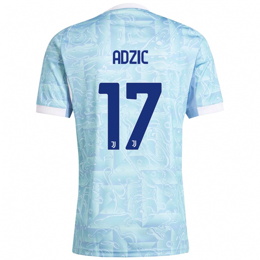 נשים וסיליה אדז'יץ' #17 תכלת צהוב הרחק ג'רזי 2025/26 חולצה קצרה