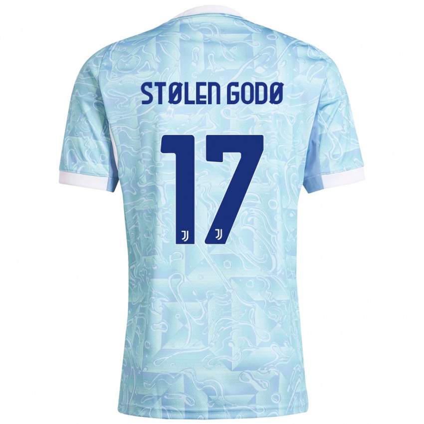 נשים Emma Stølen Godø #17 תכלת צהוב הרחק ג'רזי 2025/26 חולצה קצרה