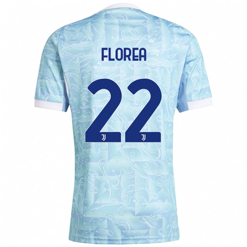 נשים אנדריי פלורה #22 תכלת צהוב הרחק ג'רזי 2025/26 חולצה קצרה