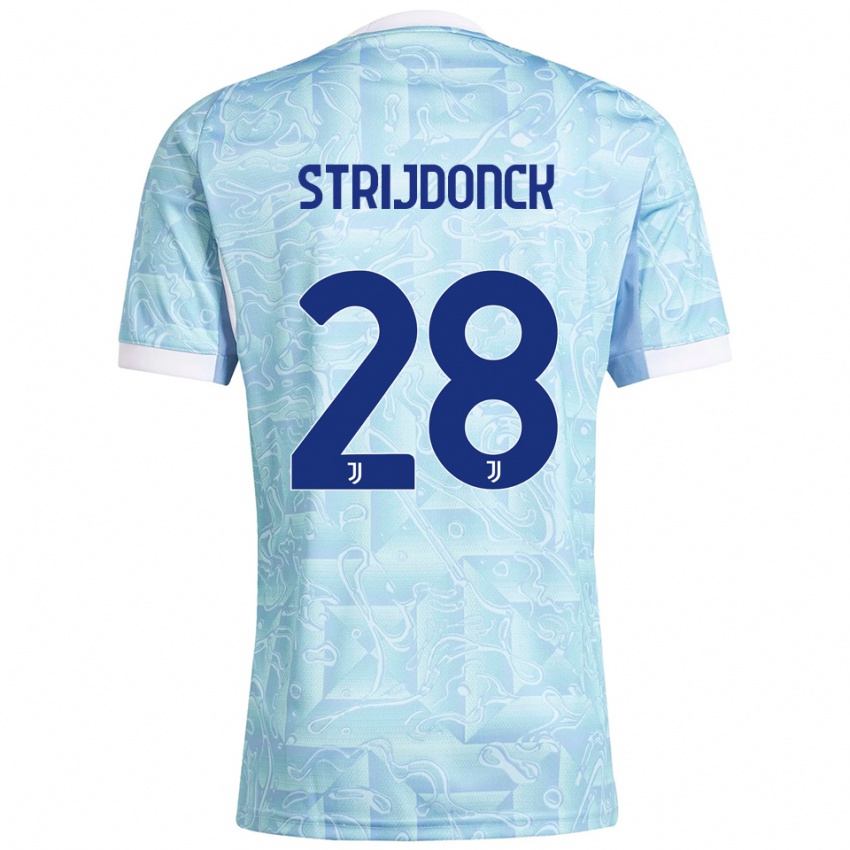 נשים ביירון סטרידונק #28 תכלת צהוב הרחק ג'רזי 2025/26 חולצה קצרה