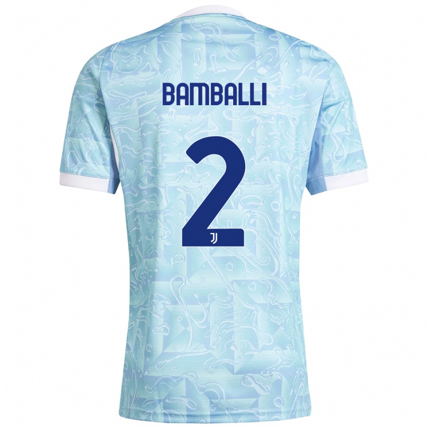 נשים Léo Bamballi #2 תכלת צהוב הרחק ג'רזי 2025/26 חולצה קצרה