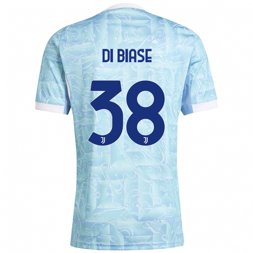 נשים ג'יאנמרקו די ביאזה #38 תכלת צהוב הרחק ג'רזי 2025/26 חולצה קצרה