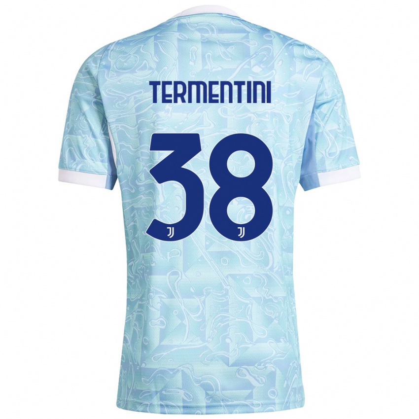 נשים Giorgia Termentini #38 תכלת צהוב הרחק ג'רזי 2025/26 חולצה קצרה