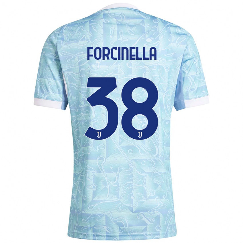 נשים קאמילה פורצ'ינלה #38 תכלת צהוב הרחק ג'רזי 2025/26 חולצה קצרה