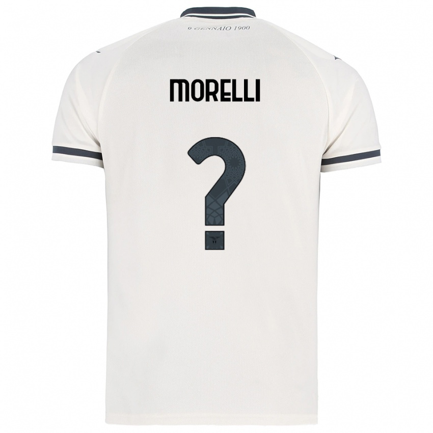 נשים Manuel Morelli #0 לבן נייבי הרחק ג'רזי 2025/26 חולצה קצרה