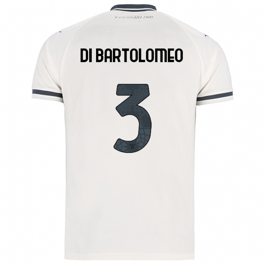 נשים דמיאנו די ברטולומיאו #3 לבן נייבי הרחק ג'רזי 2025/26 חולצה קצרה