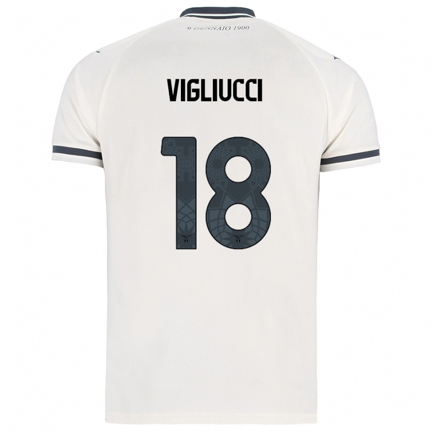 נשים צ׳יארה ויגליוצ׳י #18 לבן נייבי הרחק ג'רזי 2025/26 חולצה קצרה