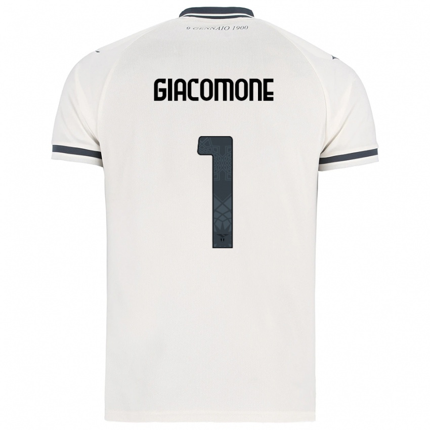 נשים Giacomo Giacomone #1 לבן נייבי הרחק ג'רזי 2025/26 חולצה קצרה