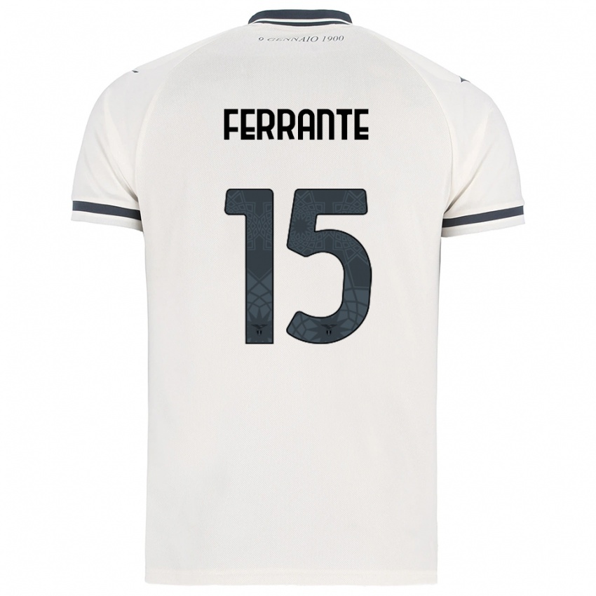 נשים Ferdinando Ferrante #15 לבן נייבי הרחק ג'רזי 2025/26 חולצה קצרה