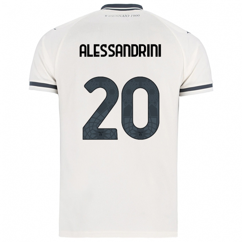 נשים Fabrizio Alessandrini #20 לבן נייבי הרחק ג'רזי 2025/26 חולצה קצרה