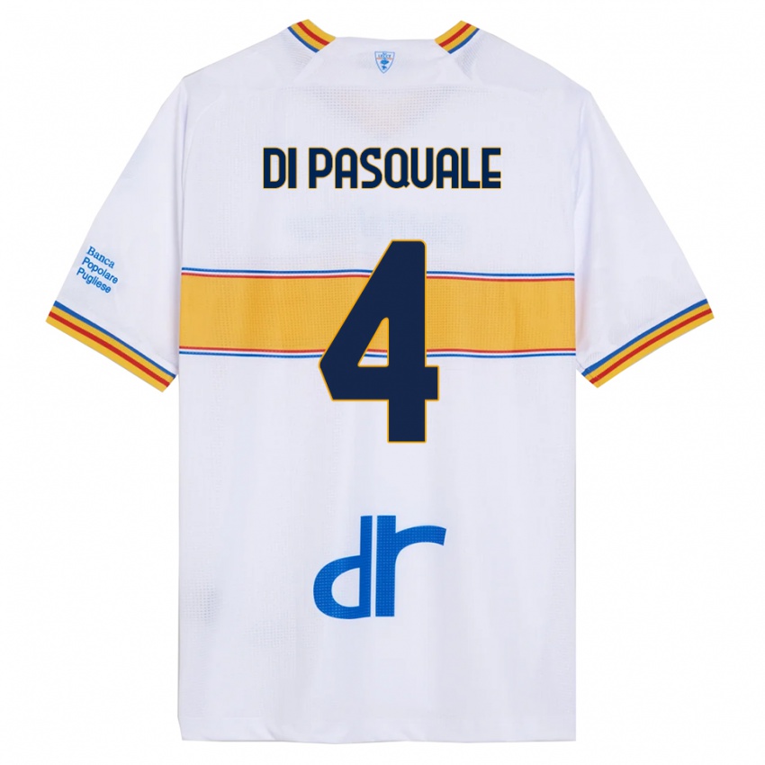 נשים Alessandro Di Pasquale #4 לבן צהוב הרחק ג'רזי 2025/26 חולצה קצרה