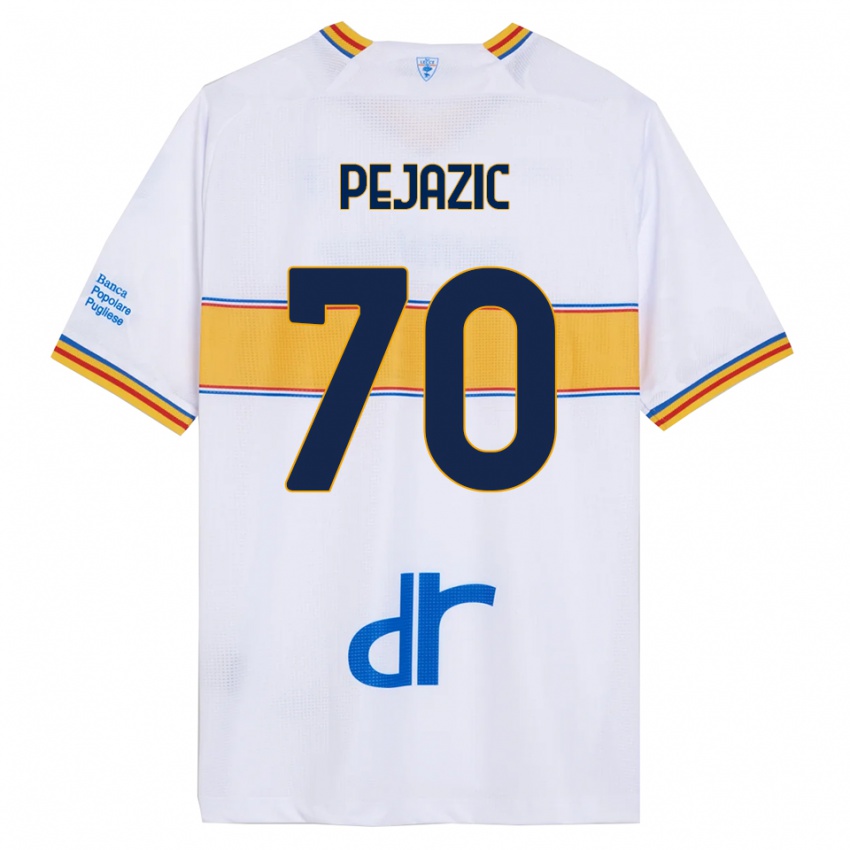נשים Mario Pejazic #70 לבן צהוב הרחק ג'רזי 2025/26 חולצה קצרה