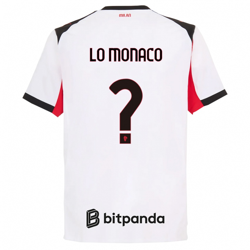 נשים Kevin Lo Monaco #0 לבן שחור הרחק ג'רזי 2025/26 חולצה קצרה