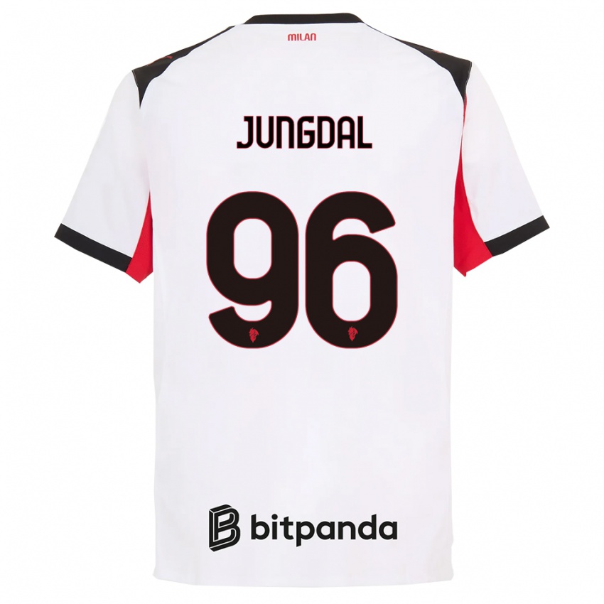 נשים אנדראס קרישטופר יונגדאל #96 לבן שחור הרחק ג'רזי 2025/26 חולצה קצרה