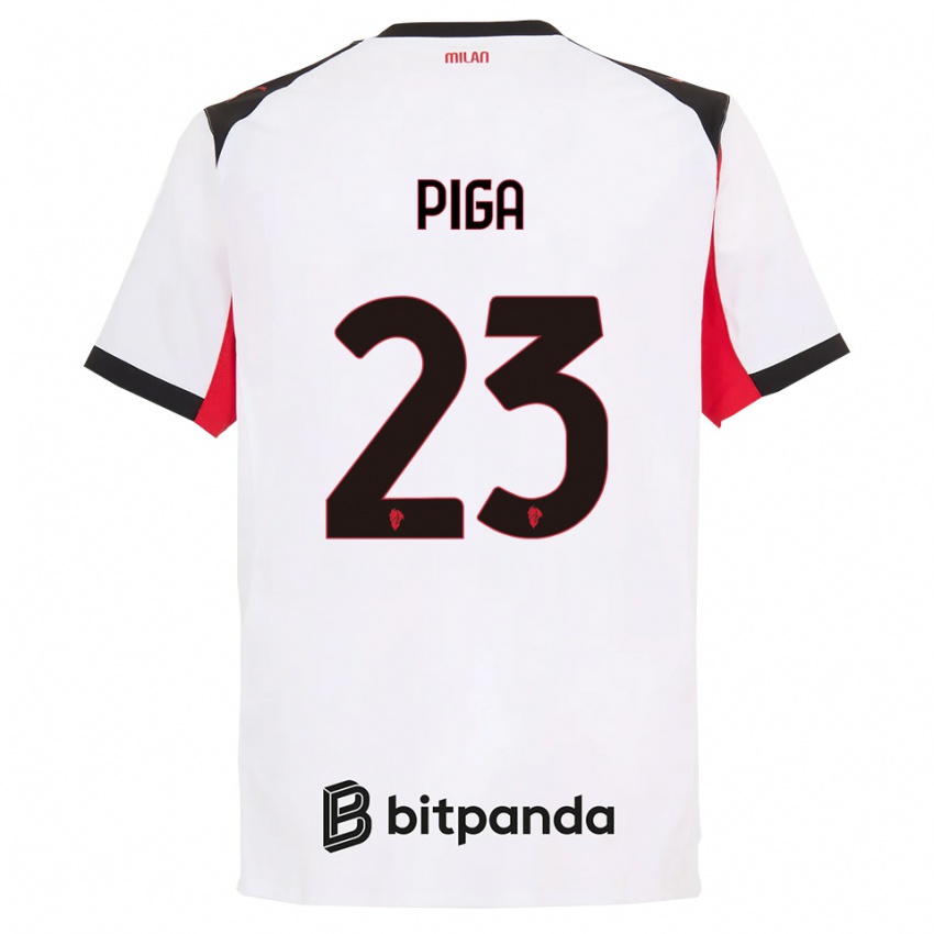 נשים ג׳ולי פיגה #23 לבן שחור הרחק ג'רזי 2025/26 חולצה קצרה