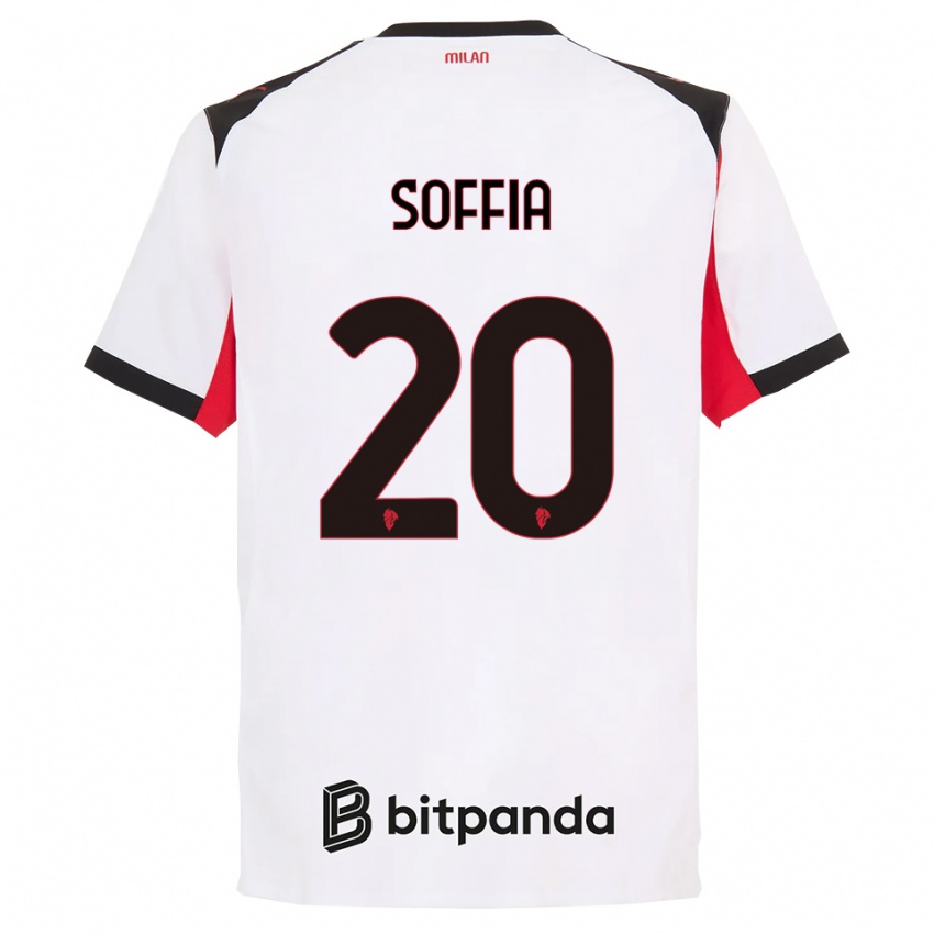 נשים אנג׳ליקה סופיה #20 לבן שחור הרחק ג'רזי 2025/26 חולצה קצרה